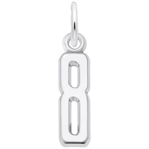 Number 8 Charm - 14K White Gold - 10-1761-8