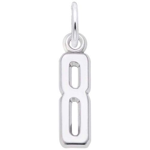 Number 8 Charm - 14K White Gold - 10-1761-8