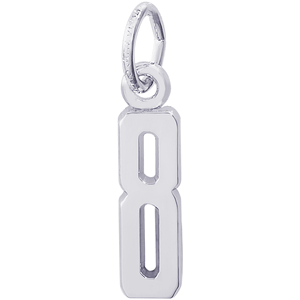 Number 8 Charm - Sterling Silver - 10-1761-8