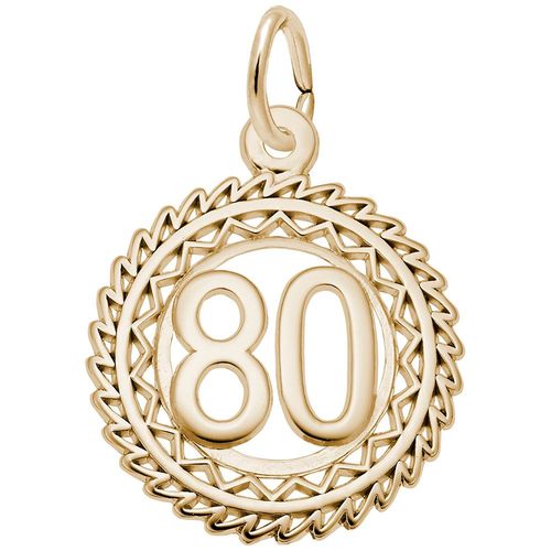 Number 80 Charm - 10K Gold - 10-2895-80