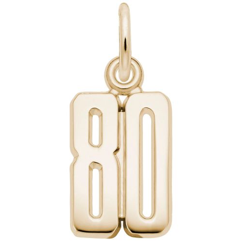 Number 80 Charm - 10K Gold - 10-1762-80