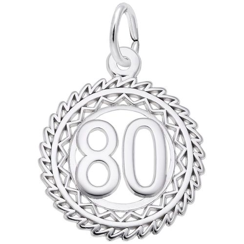 Number 80 Charm - Sterling Silver - 10-2895-80