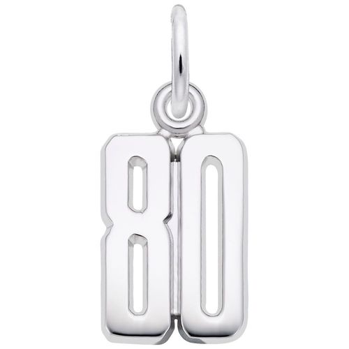 Number 80 Charm - Sterling Silver - 10-1762-80