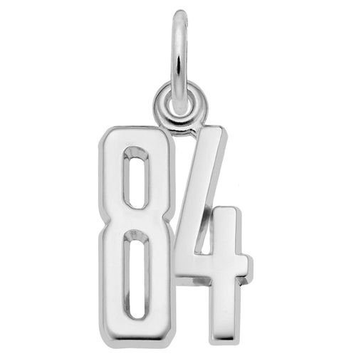 Number 84 Charm Sterling Silver -10-1762-84-ss
