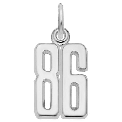Number 86 Charm Sterling Silver -10-1762-86-ss