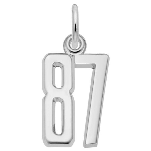 Number 87 Charm Sterling Silver -10-1762-87-ss
