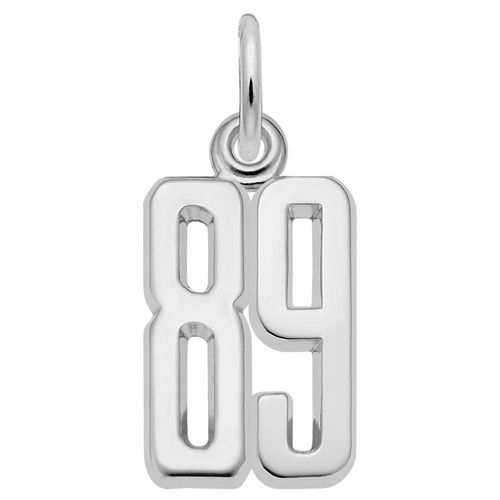 Number 89 Charm Sterling Silver -10-1762-89-ss