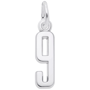 Number 9 Charm - Sterling Silver - 10-1761-9