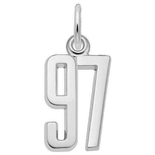 Number 97 Charm Sterling Silver -10-1762-97-ss