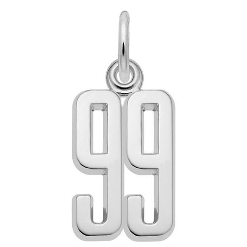 Number 99 Charm Sterling Silver -10-1762-99-ss