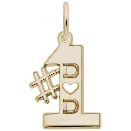 Number One Dad Charm 10K Gold - 10-7747