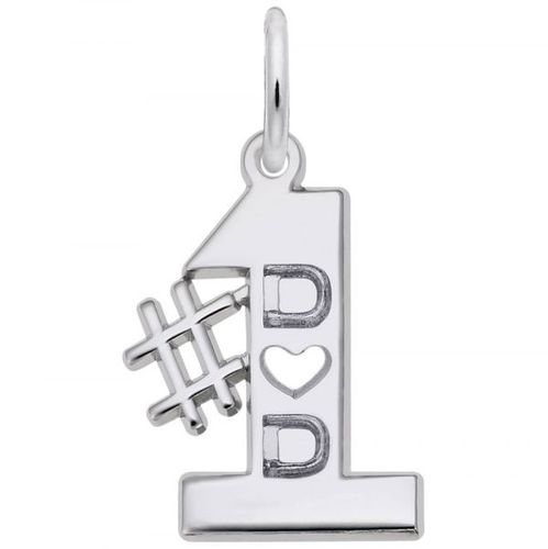 Number One Dad Charm Sterling Silver - 10-7747