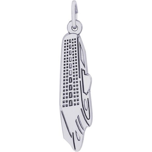 Ocean Liner Charm - 14K White Gold - 10-8371