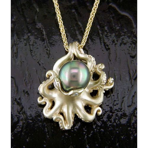 Octopus Pendant - 14K Gold  - SD-SLP002-TP