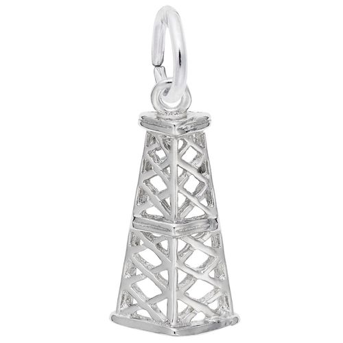 Oil Rig Charm - Sterling Silver - 10-1794-SS