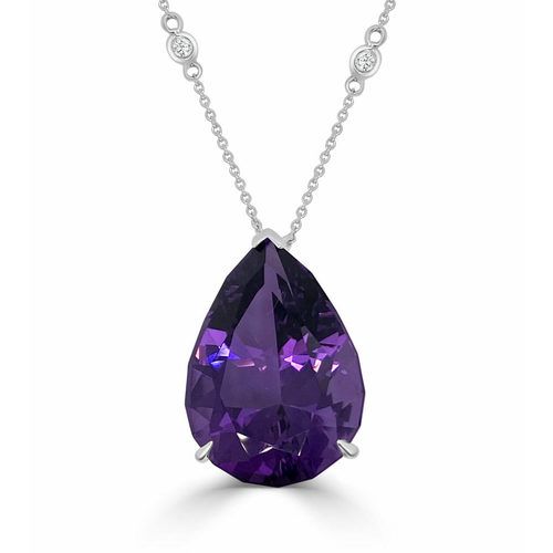 One Of A Kind Pear Shape Amethyst Pendant