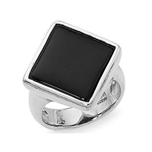 Onyx Ring - 14K White Gold Size 7 - 70879OXWG