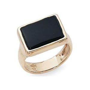 Onyx Ring - 14K Yellow Gold Size 7