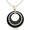 Onyx Round Disco With Ring Fashion Pendant-902297ox-14k Gold