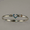 Opal Heart Hook Bracelet - Sterling Silver & 14K Gold 4mm 7 Inch