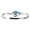 Opal Unity Hook Bracelet - Sterling Silver & 14K Gold 4mm 7.5 Inch
