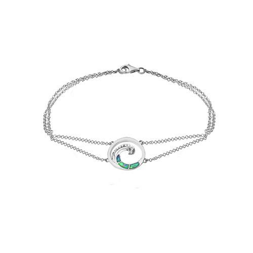 Opal Wave Bracelet 19mm, Hawaiian Inspired Bracelet, WOB-0008/ WG