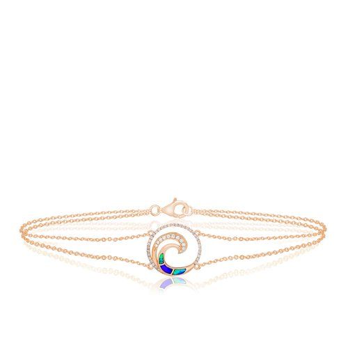 Opal Wave Deluxe Bracelet 15mm, Hawaiian Inspired Bracelet, WOB-0009/ RG