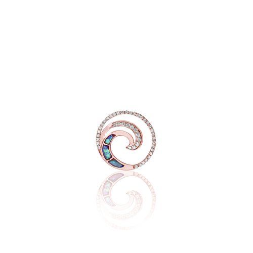Opal Wave Deluxe Pendant 15mm, Hawaiian Inspired Pendant, WOP-0016/ RG