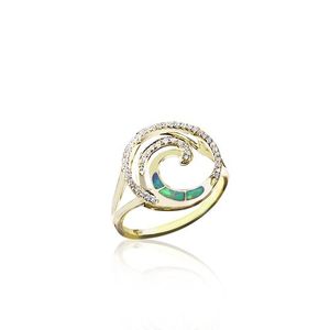 Opal Wave Deluxe Ring 15mm, Hawaiian Inspired  Ring, WOR-0011