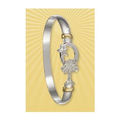 Orlando Destination Bracelet - Sterling Silver & 14K Gold 6mm Wide