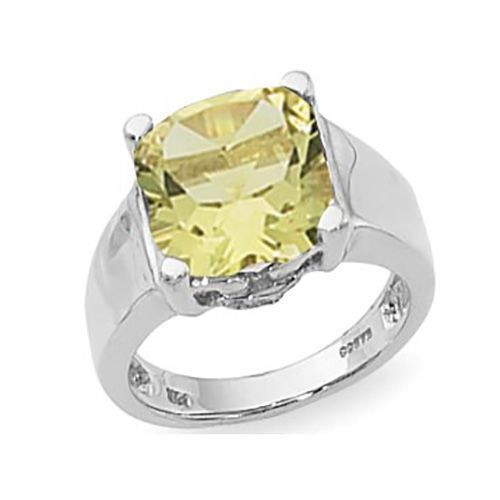 Oro Verde & Diamond Ring - Sterling Silver Size 7 - 70853OV-SS