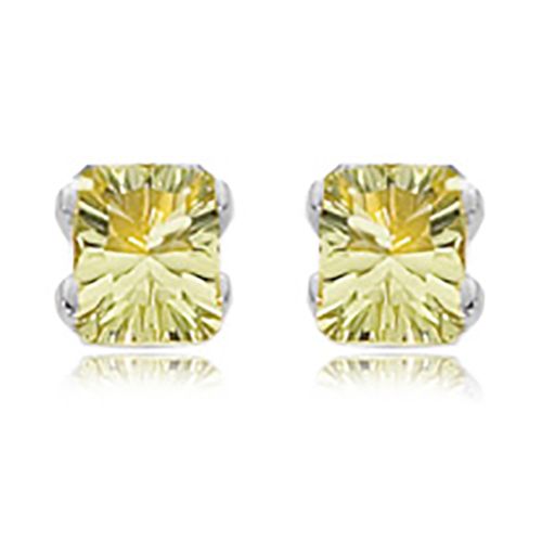 Oro Verde Emerald Cut Earrings - Sterling Silver