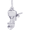 Outboard Motor Charm White Gold - 10-3883