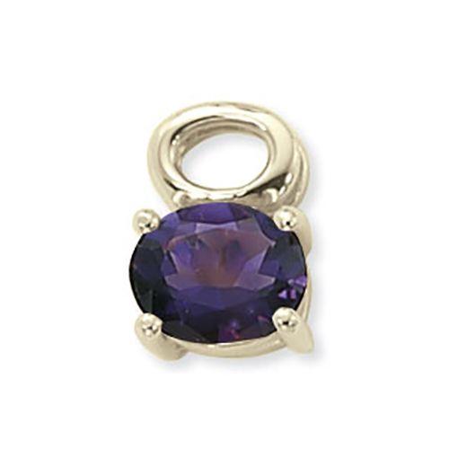 Oval Amethyst Pendant - 14K Yellow Gold - 80369AM