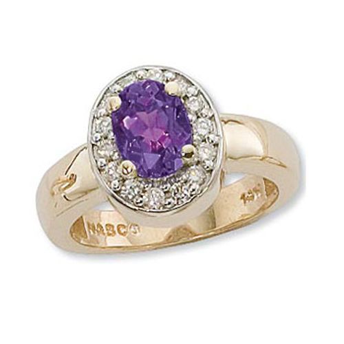 Oval Amethyst Ring - 14K Yellow Gold Size 7 - 70901AM