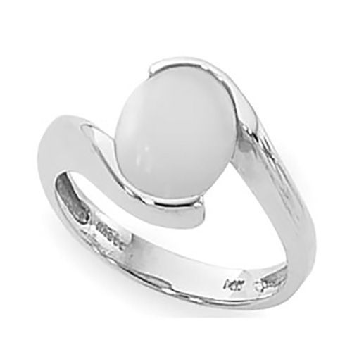 Oval Cab Mother Of Pearl Ring - Sterling Silver Size 7 - 70783MOP-SS
