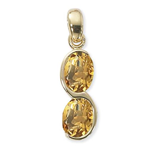 Oval Citrine Pendant - 14K Yellow Gold - 80364CI