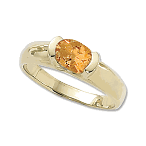 Oval Citrine Ring - 14K Yellow Gold Size 7 - 70246CI