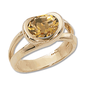 Oval Citrine Ring - 14K Yellow Gold Size 7 - 70378CI
