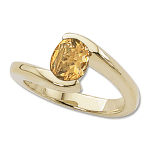 Oval Citrine Ring - 14K Yellow Gold Size 7 - 70535CI