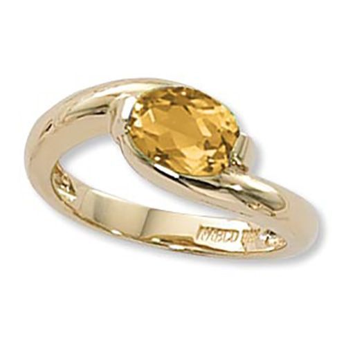 Oval Citrine Ring - 14K Yellow Gold Size 7 - 70833CI