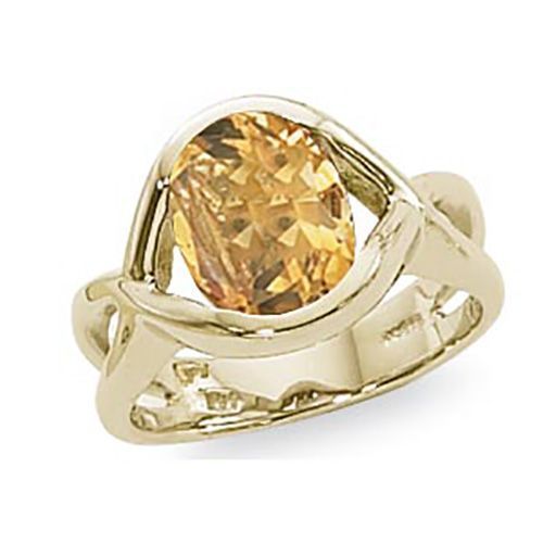 Oval Citrine Ring - 14K Yellow Gold Size 7 - 70886CI