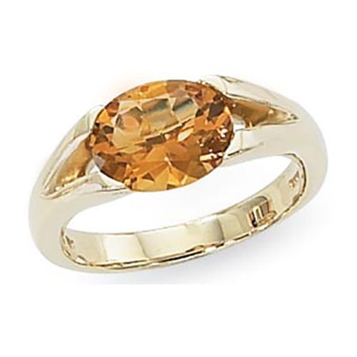 Oval Citrine Ring - 14K Yellow Gold Size 7 - 70850CI