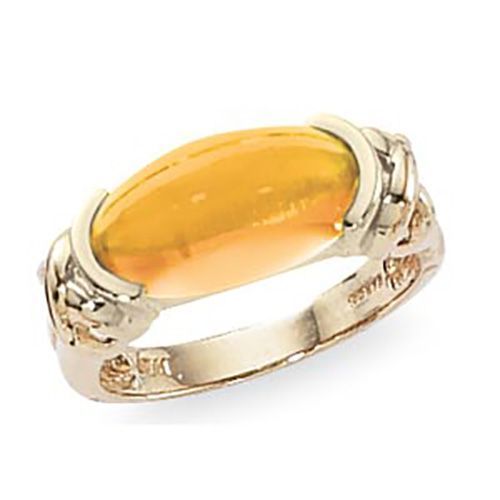Oval Citrine Ring - 14K Yellow Gold Size 7 - 70146CI