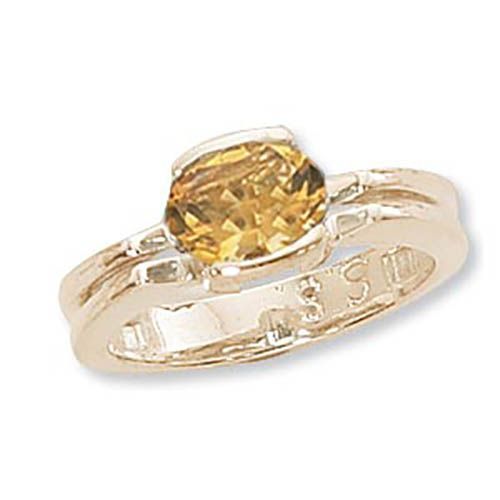 Oval Citrine Ring - 14K Yellow Gold Size 7 - 70904CI
