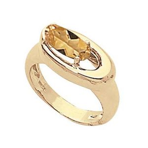 Oval Citrine Ring - 14K Yellow Gold Size 7 - 70928CI