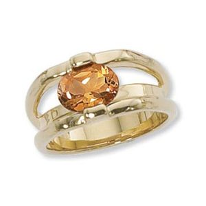 Oval Citrine Ring - 14K Yellow Gold Size 7 - 70911CI