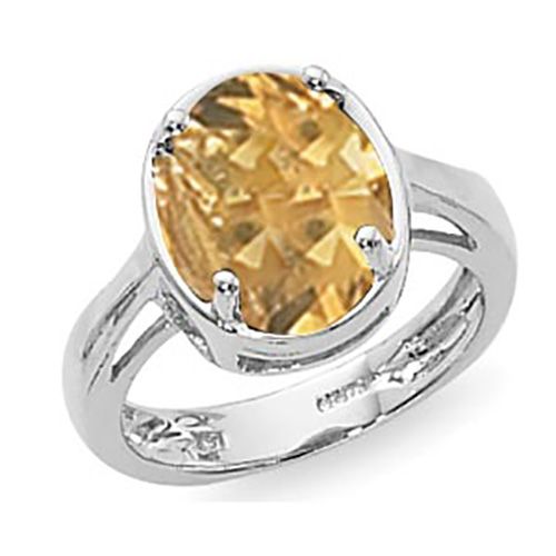 Oval Citrine Ring - Sterling Silver Size 7 - 70889CI-SS