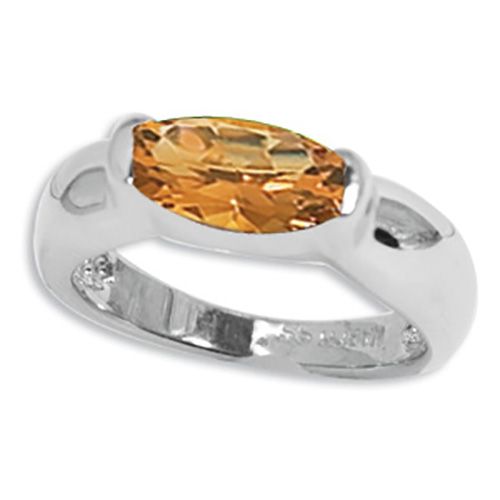 Oval Citrine Ring - Sterling Silver Size 7 - 70617CI-SS