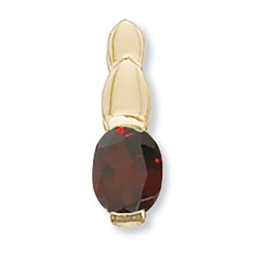 Oval Garnet Pendant - 14K Yellow Gold - 80378GA